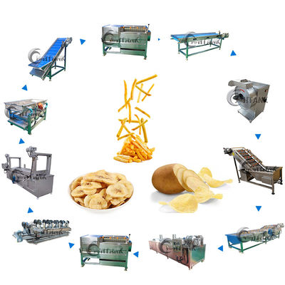 Linea di produzione congelata gas elettrico delle patate fritte, attrezzatura congelata delle patate fritte