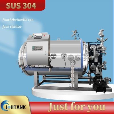 Macchina dello sterilizzatore dell'alimento di immersione dell'acqua di doppio strato per Tin Can Fish Sterilization