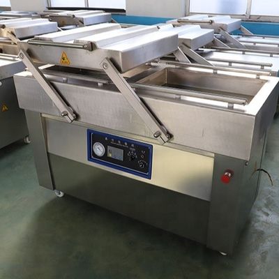 Annuncio pubblicitario doppio del sigillatore di vuoto della camera del riso di verdure della salsiccia della carne dell'alimento