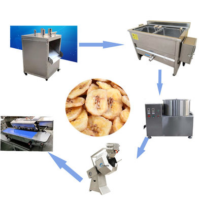 Kg/h di acciaio inossidabile di Chips Potato Chips Making Line della banana del plantano 100