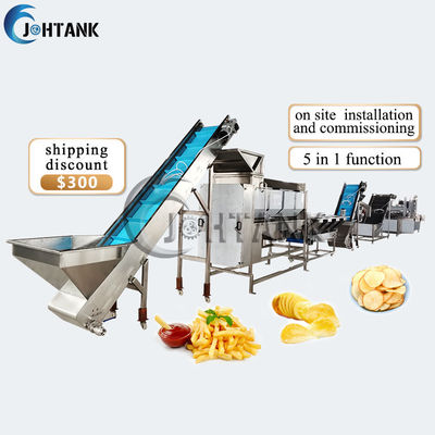 patata Chips Production Line SUS304 di 380V 50HZ