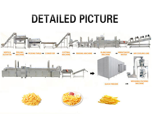 Patata automatica piena Chips Making Machine 500kg/h di acciaio inossidabile 304