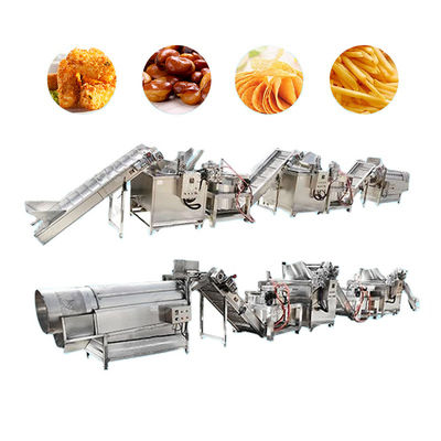 Il dito fresco attacca la linea di produzione congelata delle patate fritte 500kg all'ora