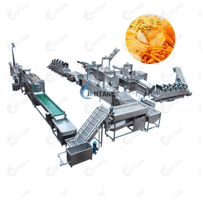 Fried Potato Chips Making Machine automatico, patata Chips Processing Line