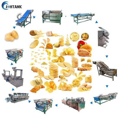Linea di produzione congelata delle patate fritte dita della patata che producono a macchina 1000kg/H le patate fritte congelate automatiche che fanno macchina