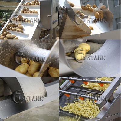 Patate fritte automatiche Chips Potato Chips Production Line 2000kg/hr
