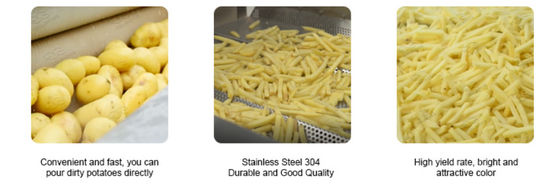 Patate fritte congelate completamente automatiche SS304 che producono la patata Chips Production Line della macchina