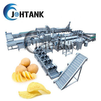 Patate fritte congelate di frittura automatiche che fanno macchina, 2000kg/h patata industriale Chips Making Machine