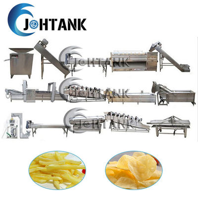 Linea di produzione congelata delle patate fritte dita della patata che producono a macchina 1000kg/H le patate fritte congelate automatiche che fanno macchina