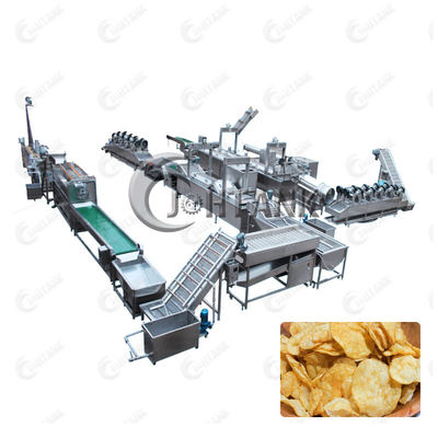 Patata elettrica Chips Production Line 500kg/h per i chip congelati del plantano delle patate fritte