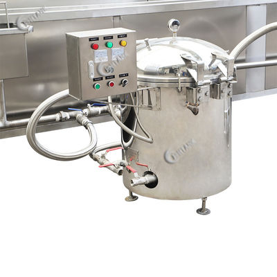 Friggitrice continua commerciale del trasportatore per la patata Chips Chicken Nuggets 1200kg/h