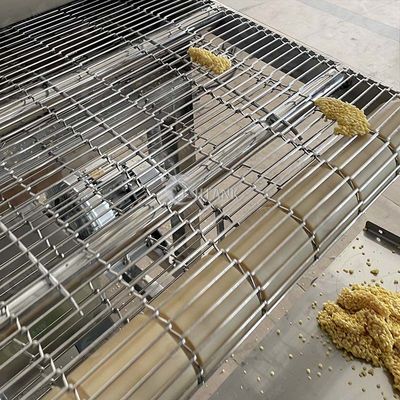 Macchina di frittura continua Sus304 1000kg/H della doppia cinghia del pollo delle polpette