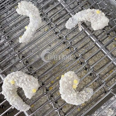Macchina di frittura continua Sus304 1000kg/H della doppia cinghia del pollo delle polpette